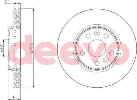 DEEVO BD23520 - Тормозной диск autospares.lv