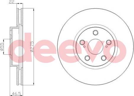 DEEVO BD23640 - Тормозной диск autospares.lv