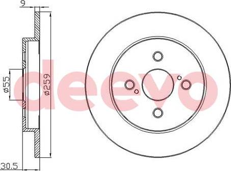 DEEVO BD23620 - Тормозной диск autospares.lv