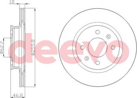 DEEVO BD23100 - Тормозной диск autospares.lv