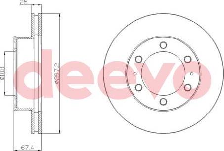 DEEVO BD23800 - Тормозной диск autospares.lv