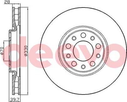 DEEVO BD23880 - Тормозной диск autospares.lv