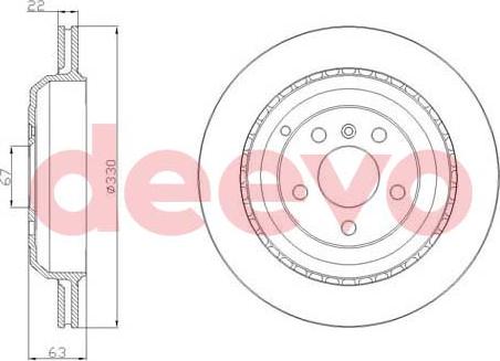 DEEVO BD23340 - Тормозной диск autospares.lv