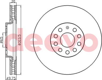 DEEVO BD22940 - Тормозной диск autospares.lv