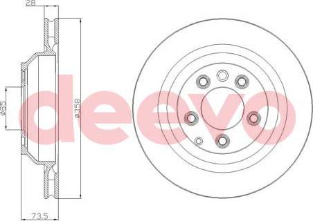 DEEVO BD22920 - Тормозной диск autospares.lv