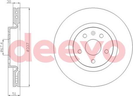 DEEVO BD22440 - Тормозной диск autospares.lv