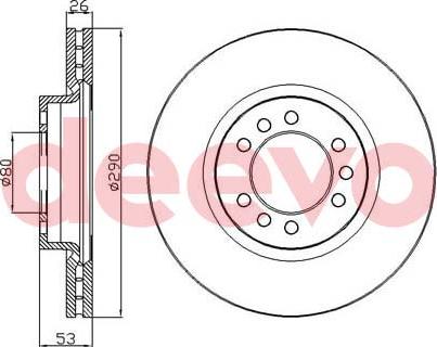 DEEVO BD22400 - Тормозной диск autospares.lv