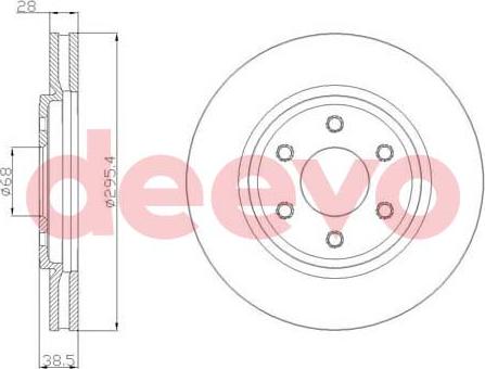 DEEVO BD22020 - Тормозной диск autospares.lv