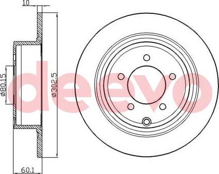 DEEVO BD22120 - Тормозной диск autospares.lv