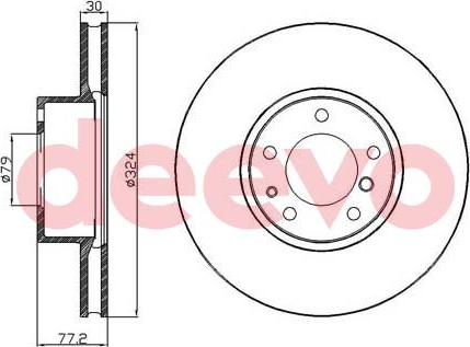 DEEVO BD27980 - Тормозной диск autospares.lv