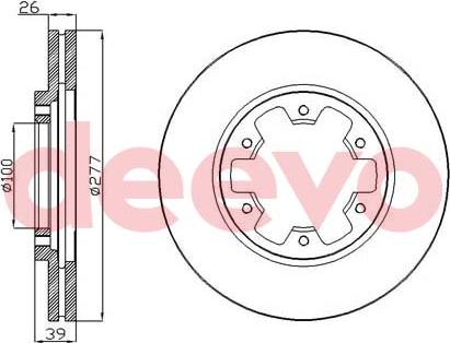 DEEVO BD27640 - Тормозной диск autospares.lv