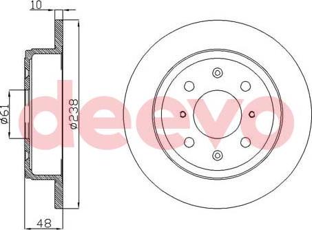 DEEVO BD27660 - Тормозной диск autospares.lv