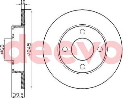 DEEVO BD27000 - Тормозной диск autospares.lv