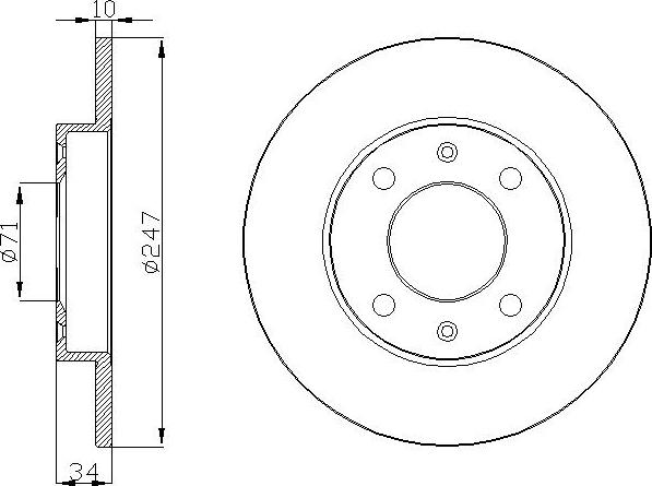 DEEVO BD27080 - Тормозной диск autospares.lv