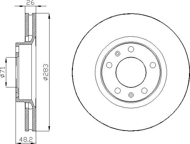 DEEVO BD27860 - Тормозной диск autospares.lv