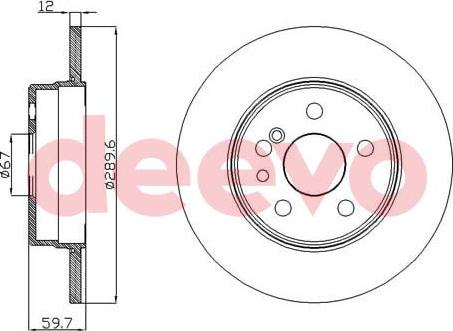 DEEVO BD27880 - Тормозной диск autospares.lv