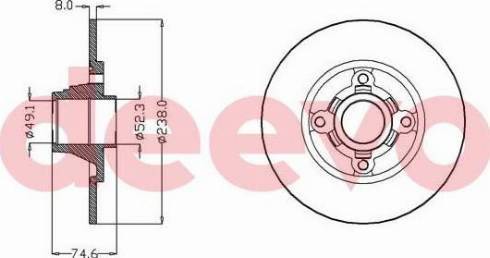 DEEVO BD27320 - Тормозной диск autospares.lv