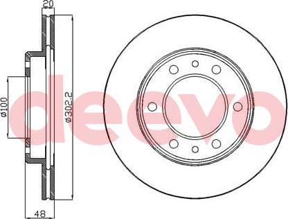 DEEVO BD27280 - Тормозной диск autospares.lv