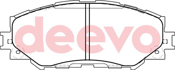 DEEVO BP59940 - Тормозные колодки, дисковые, комплект autospares.lv