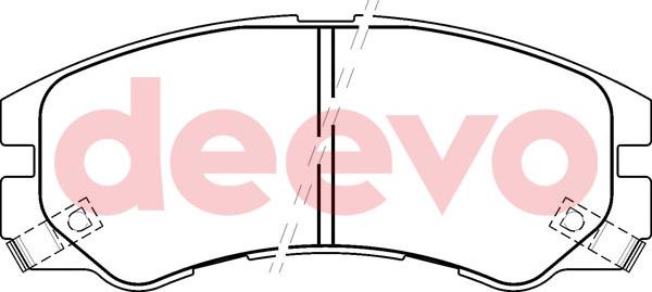 DEEVO BP59920 - Тормозные колодки, дисковые, комплект autospares.lv