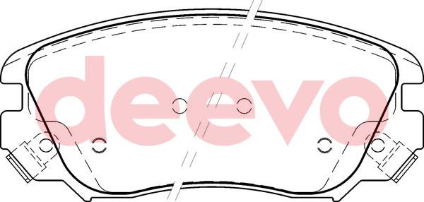DEEVO BP59480 - Тормозные колодки, дисковые, комплект autospares.lv