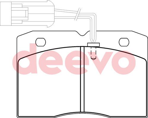 DEEVO BP59040 - Тормозные колодки, дисковые, комплект autospares.lv