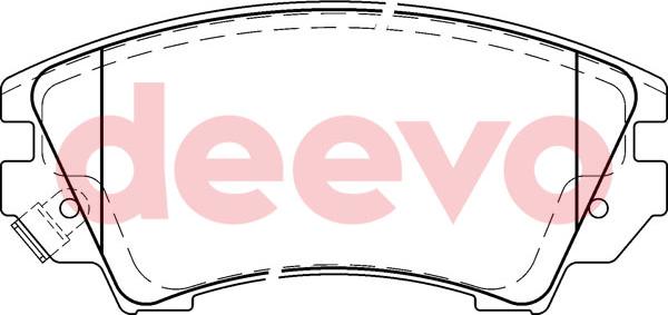 DEEVO BP59100 - Тормозные колодки, дисковые, комплект autospares.lv