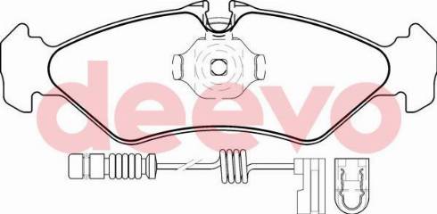 DEEVO BP59120 - Тормозные колодки, дисковые, комплект autospares.lv