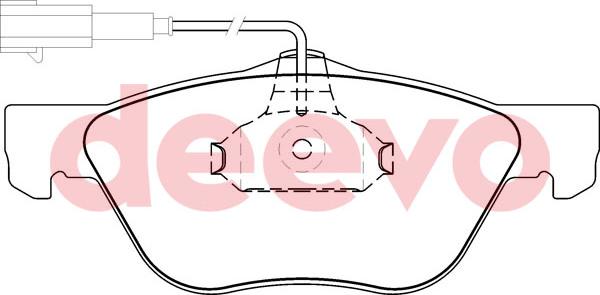 DEEVO BP59380 - Тормозные колодки, дисковые, комплект autospares.lv