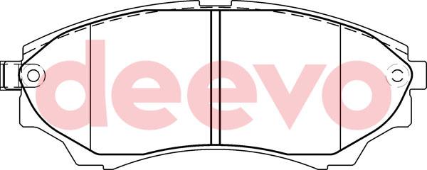 DEEVO BP59760 - Тормозные колодки, дисковые, комплект autospares.lv