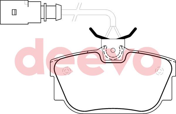 DEEVO BP59780 - Тормозные колодки, дисковые, комплект autospares.lv