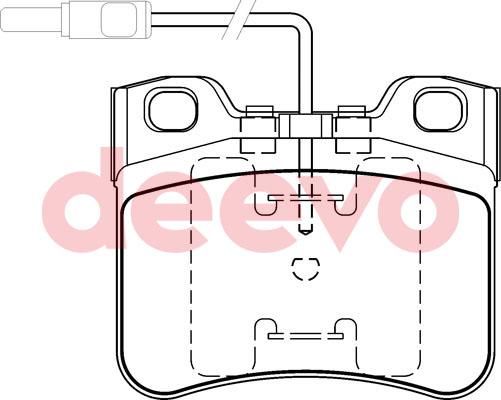 DEEVO BP54920 - Тормозные колодки, дисковые, комплект autospares.lv