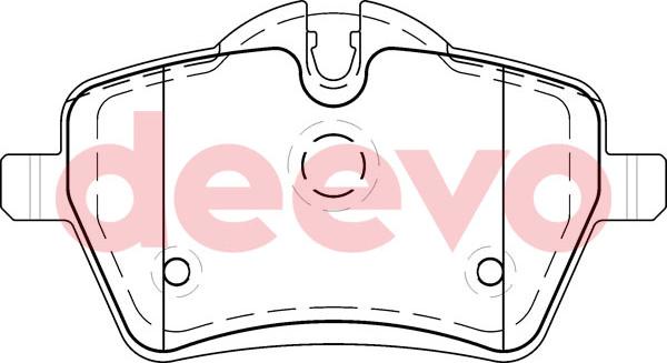 DEEVO BP54420 - Тормозные колодки, дисковые, комплект autospares.lv