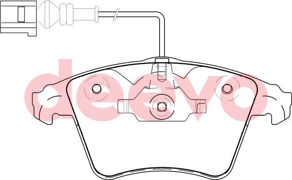 DEEVO BP54600 - Тормозные колодки, дисковые, комплект autospares.lv