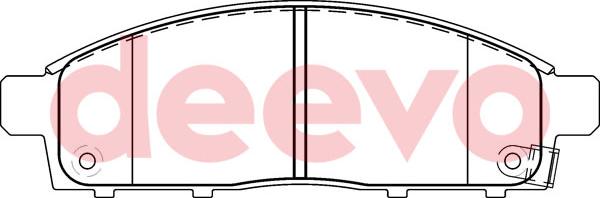 DEEVO BP54620 - Тормозные колодки, дисковые, комплект autospares.lv