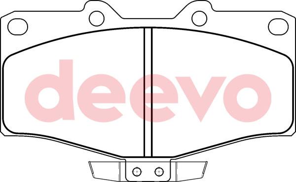 DEEVO BP54160 - Тормозные колодки, дисковые, комплект autospares.lv