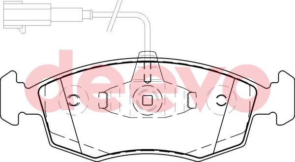 DEEVO BP54800 - Тормозные колодки, дисковые, комплект autospares.lv