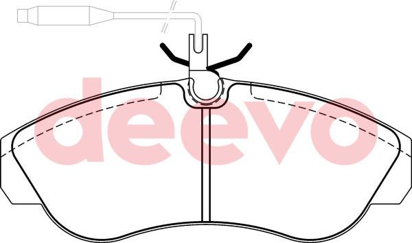 DEEVO BP54820 - Тормозные колодки, дисковые, комплект autospares.lv