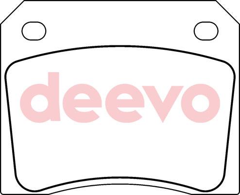 DEEVO BP54380 - Тормозные колодки, дисковые, комплект autospares.lv