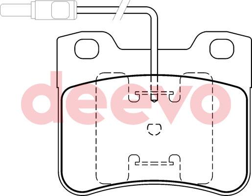 DEEVO BP55460 - Тормозные колодки, дисковые, комплект autospares.lv