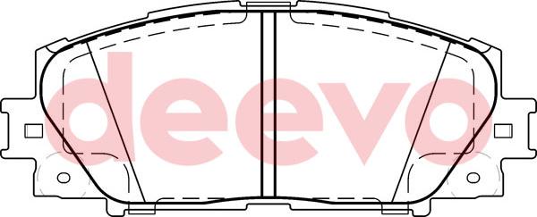 DEEVO BP55680 - Тормозные колодки, дисковые, комплект autospares.lv
