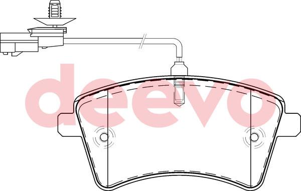 DEEVO BP55000 - Тормозные колодки, дисковые, комплект autospares.lv