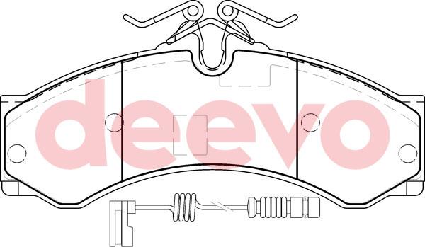 DEEVO BP55840 - Тормозные колодки, дисковые, комплект autospares.lv