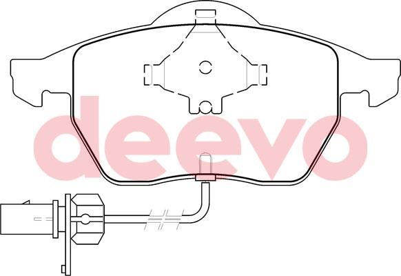 DEEVO BP55800 - Тормозные колодки, дисковые, комплект autospares.lv