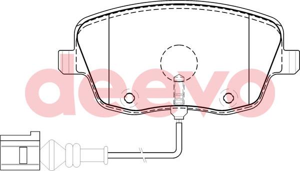 DEEVO BP55220 - Тормозные колодки, дисковые, комплект autospares.lv