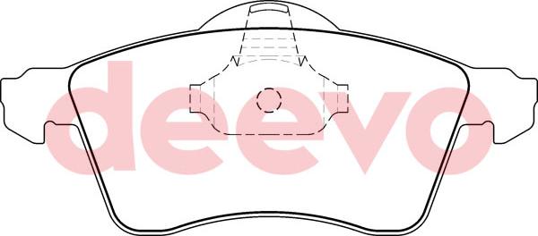 DEEVO BP56500 - Тормозные колодки, дисковые, комплект autospares.lv