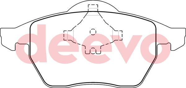 DEEVO BP56520 - Тормозные колодки, дисковые, комплект autospares.lv