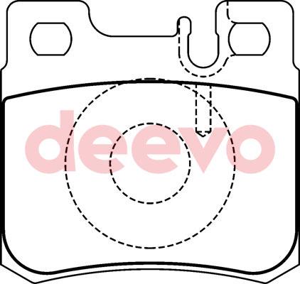 DEEVO BP56820 - Тормозные колодки, дисковые, комплект autospares.lv