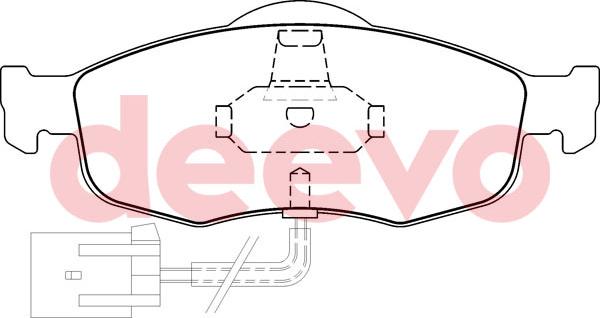 DEEVO BP56340 - Тормозные колодки, дисковые, комплект autospares.lv