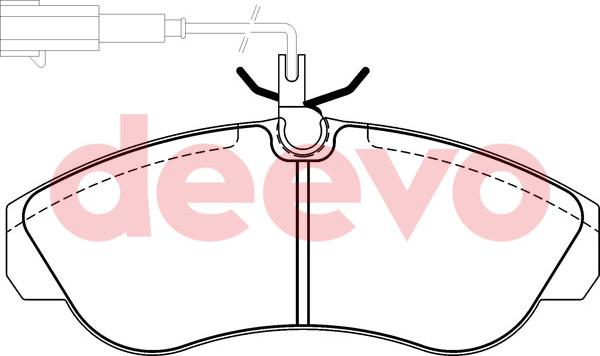 DEEVO BP56360 - Тормозные колодки, дисковые, комплект autospares.lv